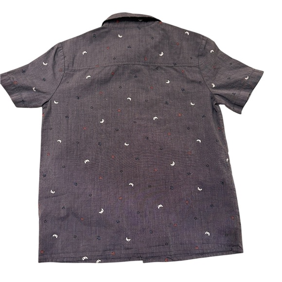 Art Class Button Up Shirt Boys Gray Video Games Short Sleeve, size S 6/7 - Picture 5 of 5